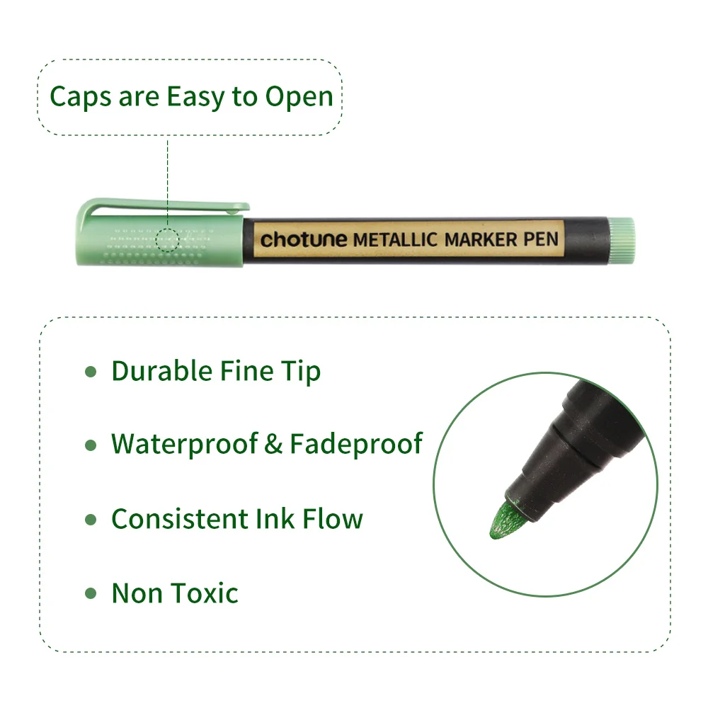 10/20 สี METALLIC Markers ปากก - Embroidery Egg บทวิจารณ์และราคา