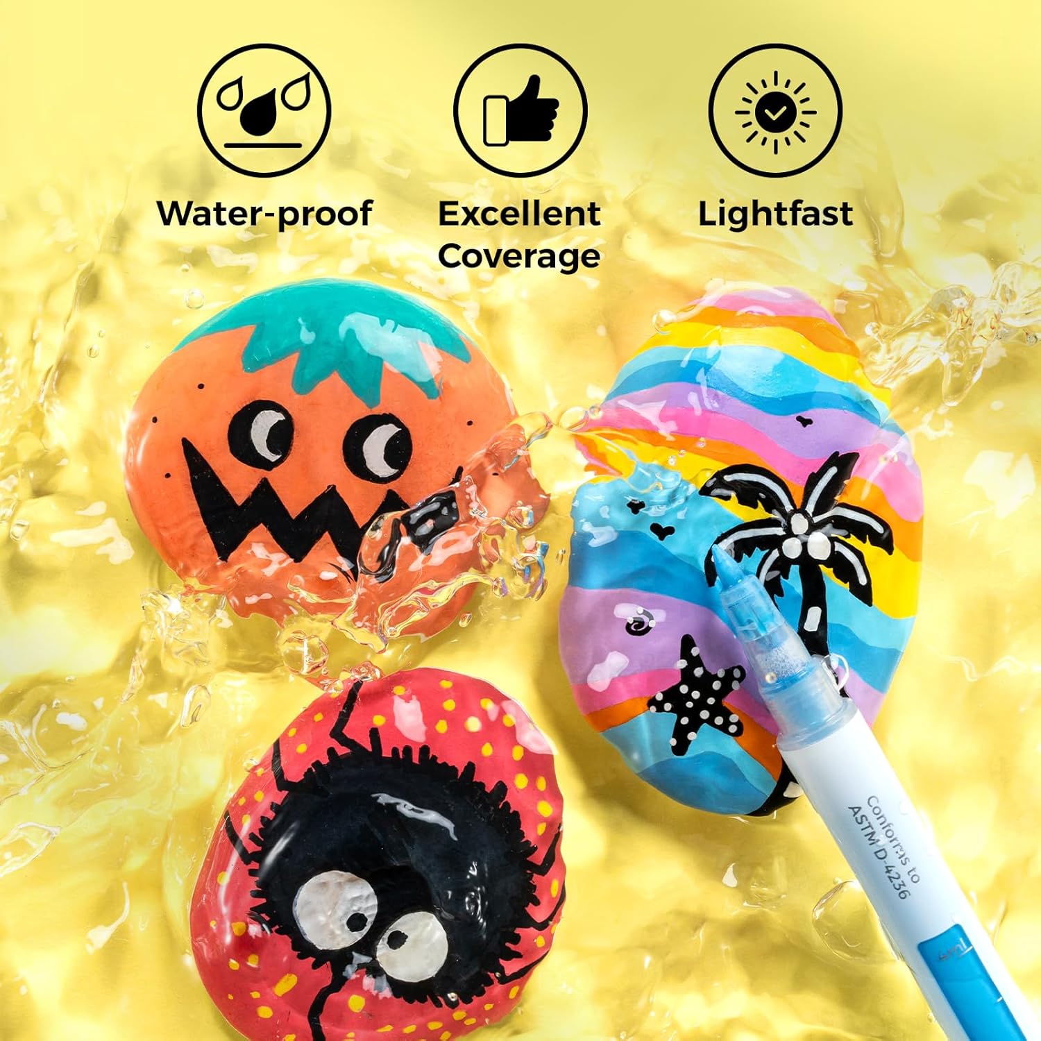 Ohuhu เครื่องหมายสีอะคริลิค 48 - Embroidery Egg บทวิจารณ์และราคา