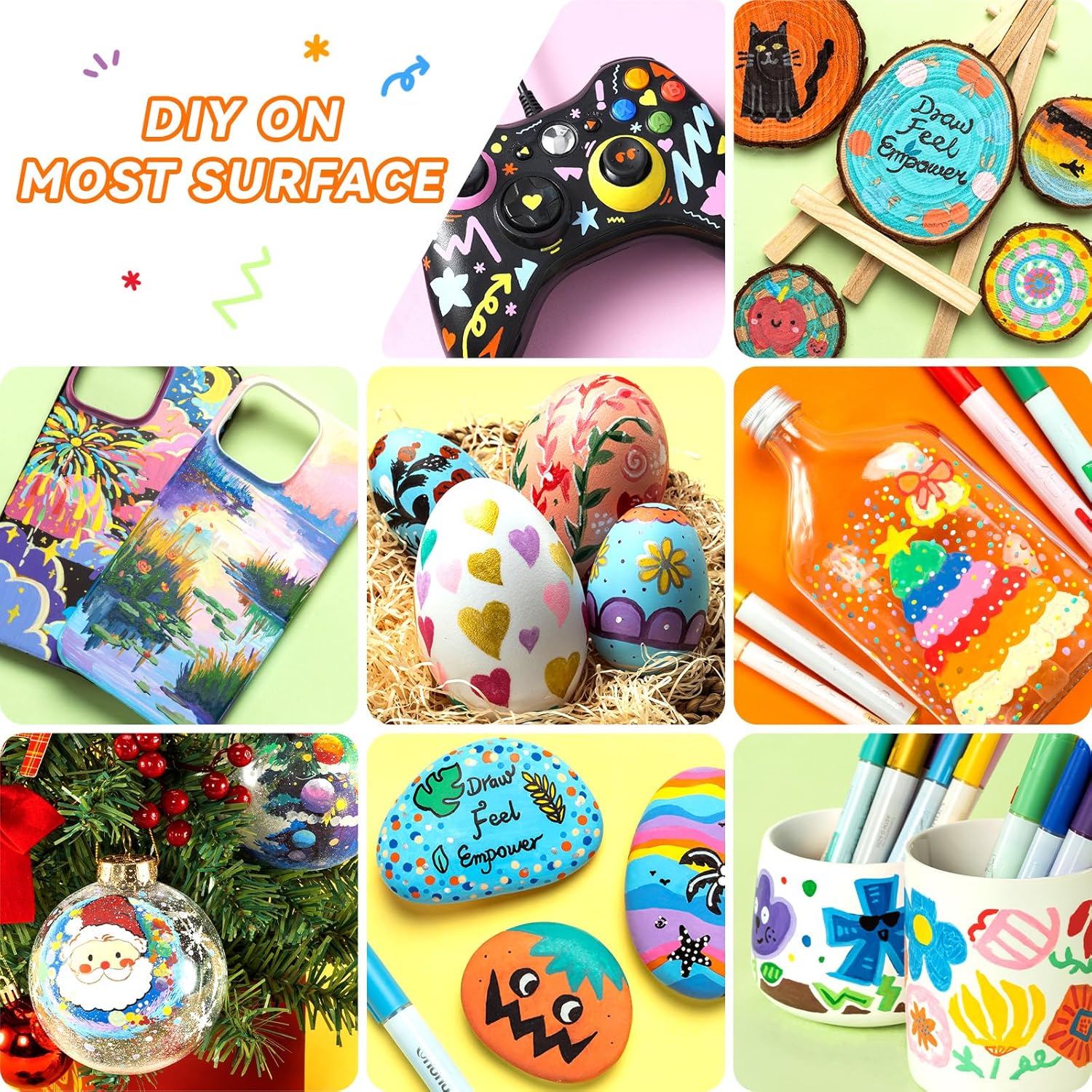 Ohuhu เครื่องหมายสีอะคริลิค 48 - Embroidery Egg บทวิจารณ์และราคา