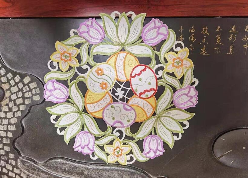 ยุโรป Elegant Hollow อีสเตอร์ไ - Embroidery Egg บทวิจารณ์และราคา