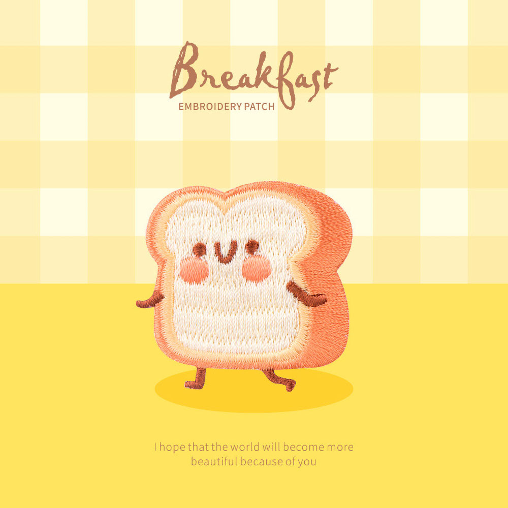 1 ชิ้นน่ารักอาหารเช้า Patch,เย - Embroidery Egg บทวิจารณ์และราคา