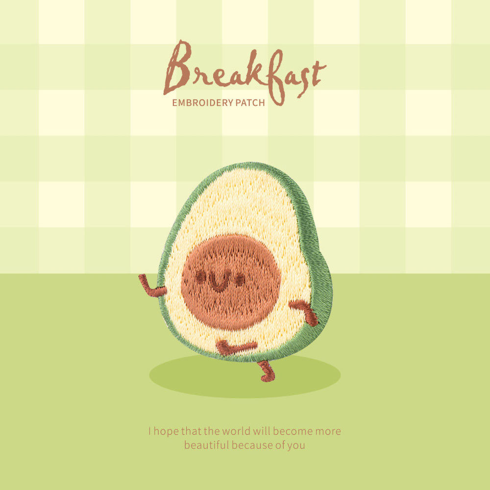 1 ชิ้นน่ารักอาหารเช้า Patch,เย - Embroidery Egg บทวิจารณ์และราคา
