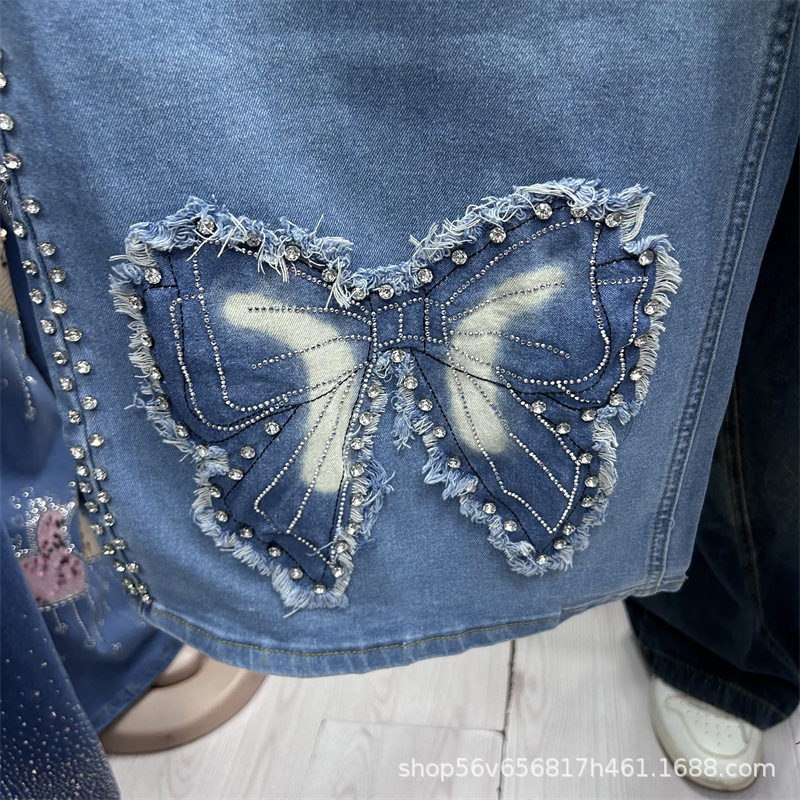 ชุดเซ็ตสองชิ้นสำหรับผู้หญิง สไ - Embroidery On Jeans บทวิจารณ์และราคา