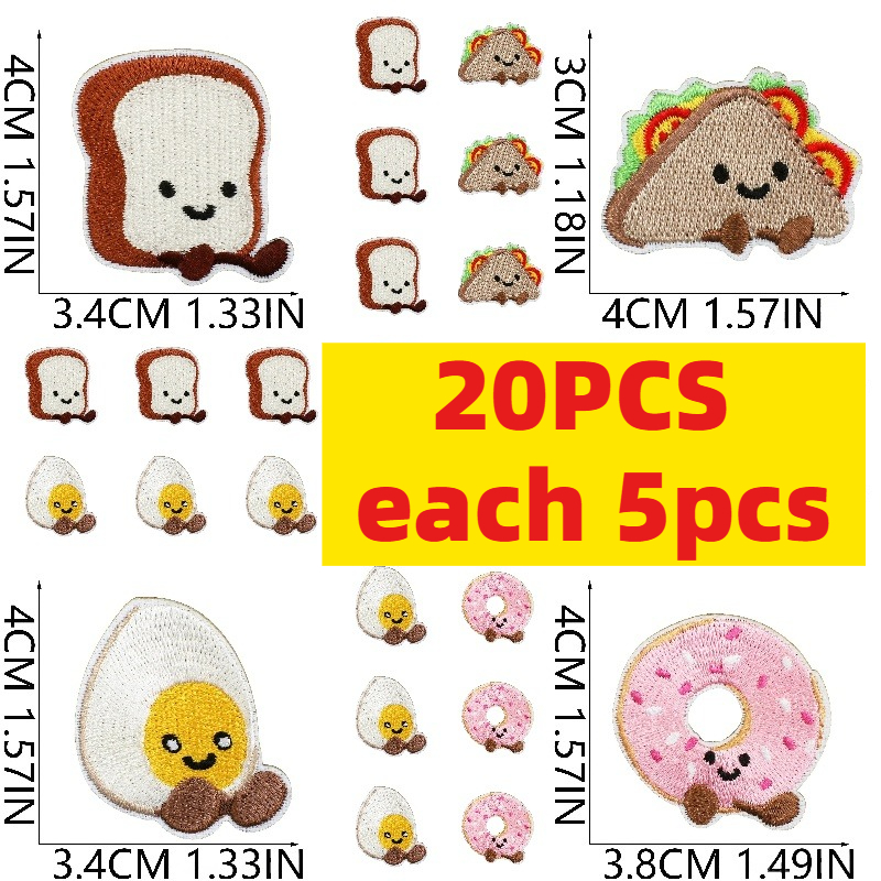 สติกเกอร์ผ้าปักลายขนมหวานน่ารั - Embroidery Egg บทวิจารณ์และราคา
