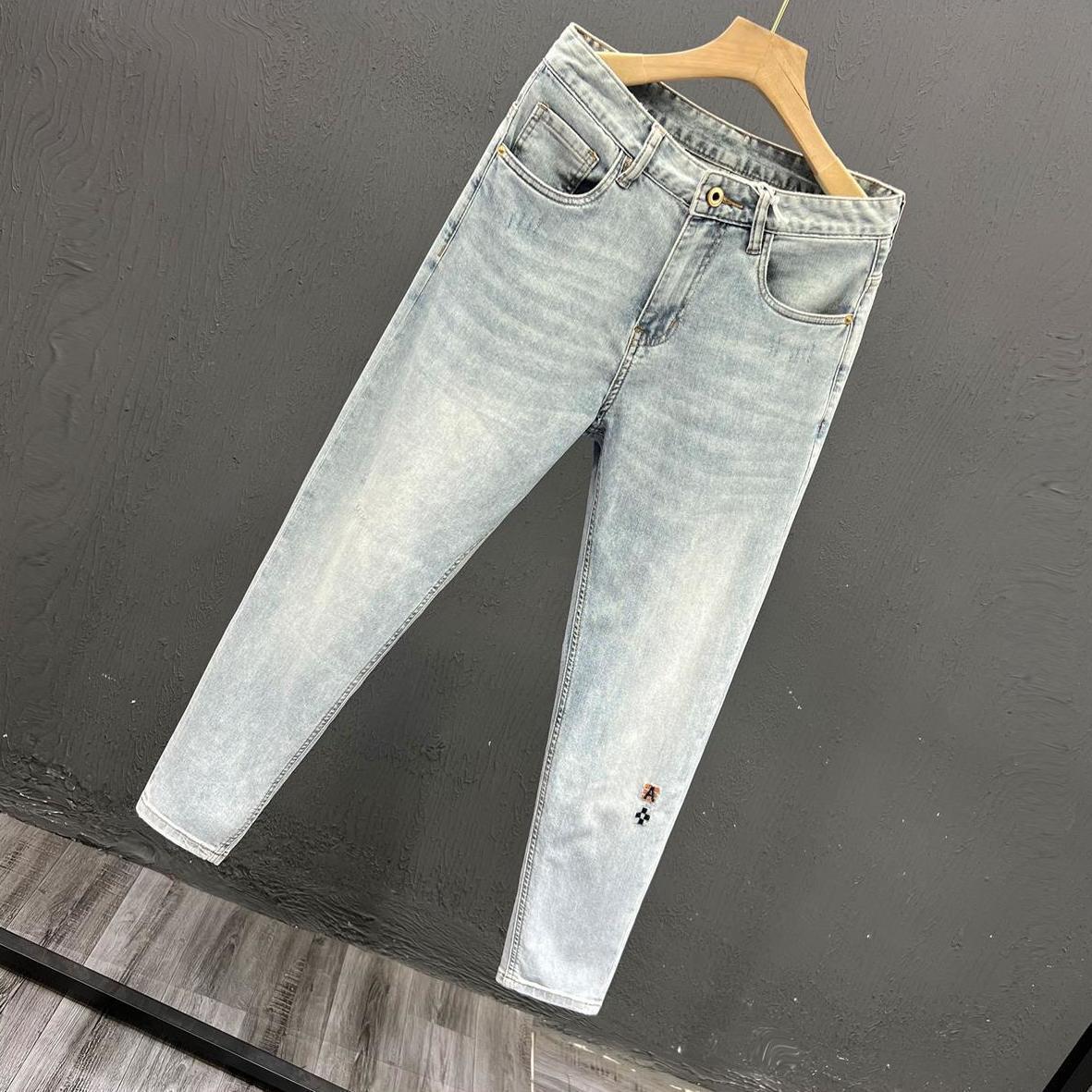 กางเกงแฟชั่น celana JEANS DENI - Embroidery On Jeans บทวิจารณ์และราคา