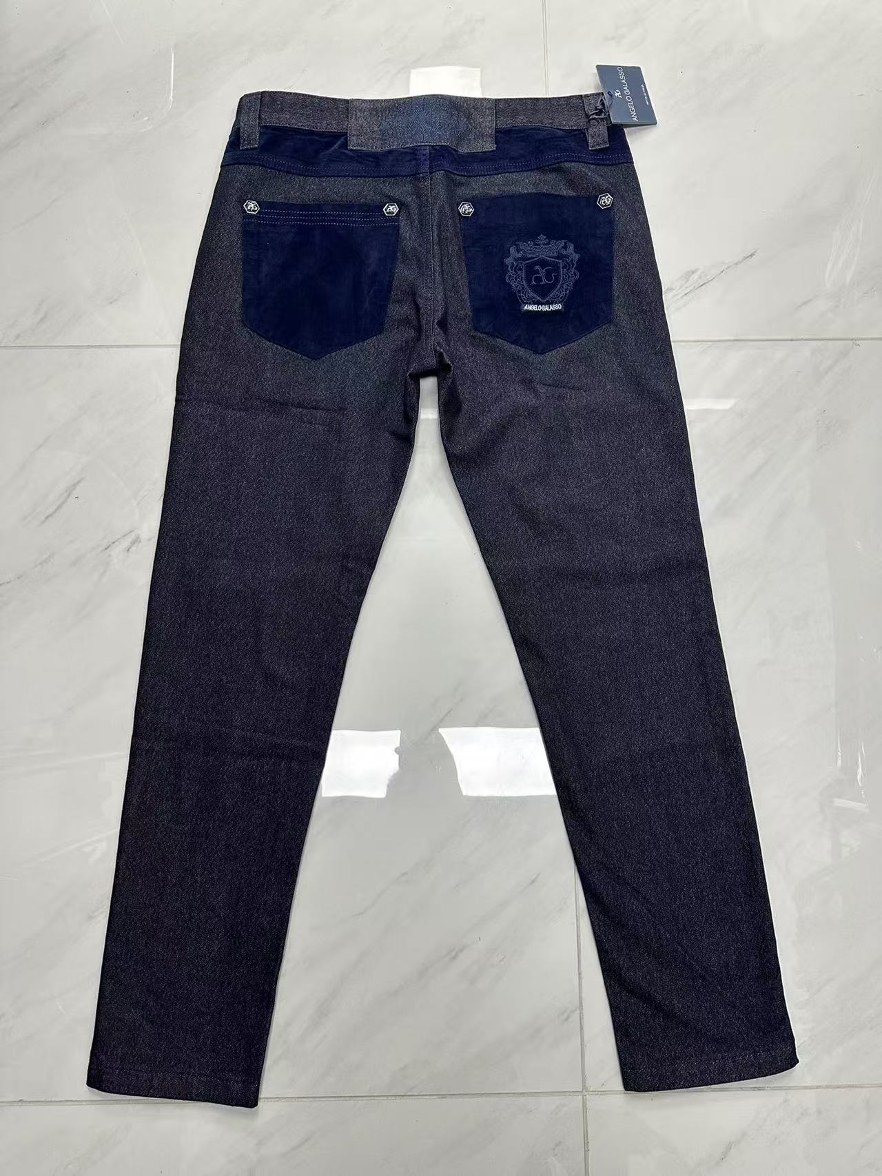 กางเกงยีนส์ผ้าฝ้ายหนาสำหรับผู้ - Embroidery On Jeans บทวิจารณ์และราคา
