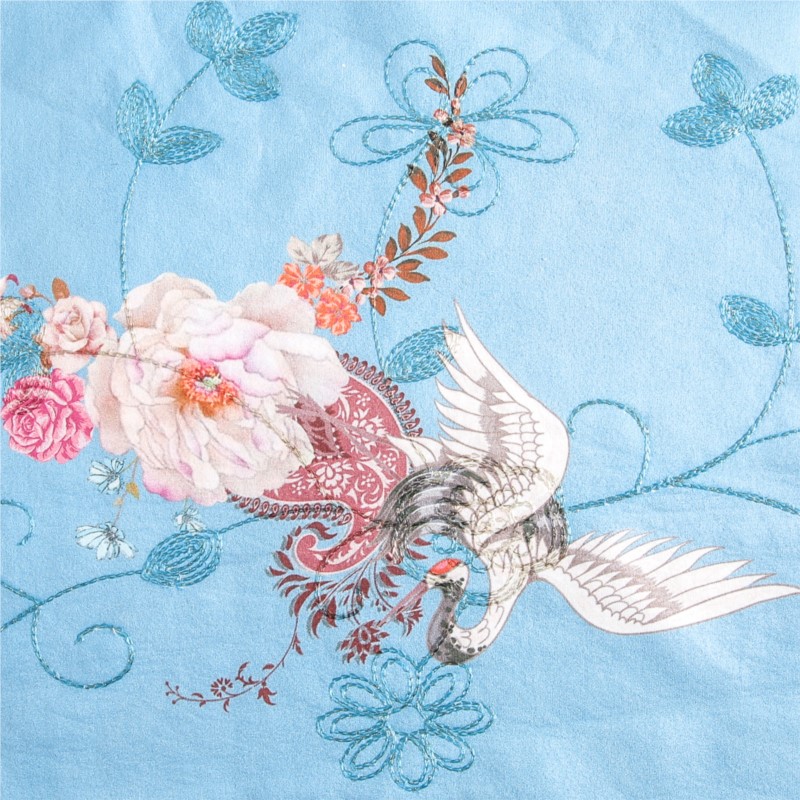 ผ้ากำมะหยี่ปักลายมุก ผ้าฝ้ายพิ - Velvet Fabric Embroidery บทวิจารณ์และราคา