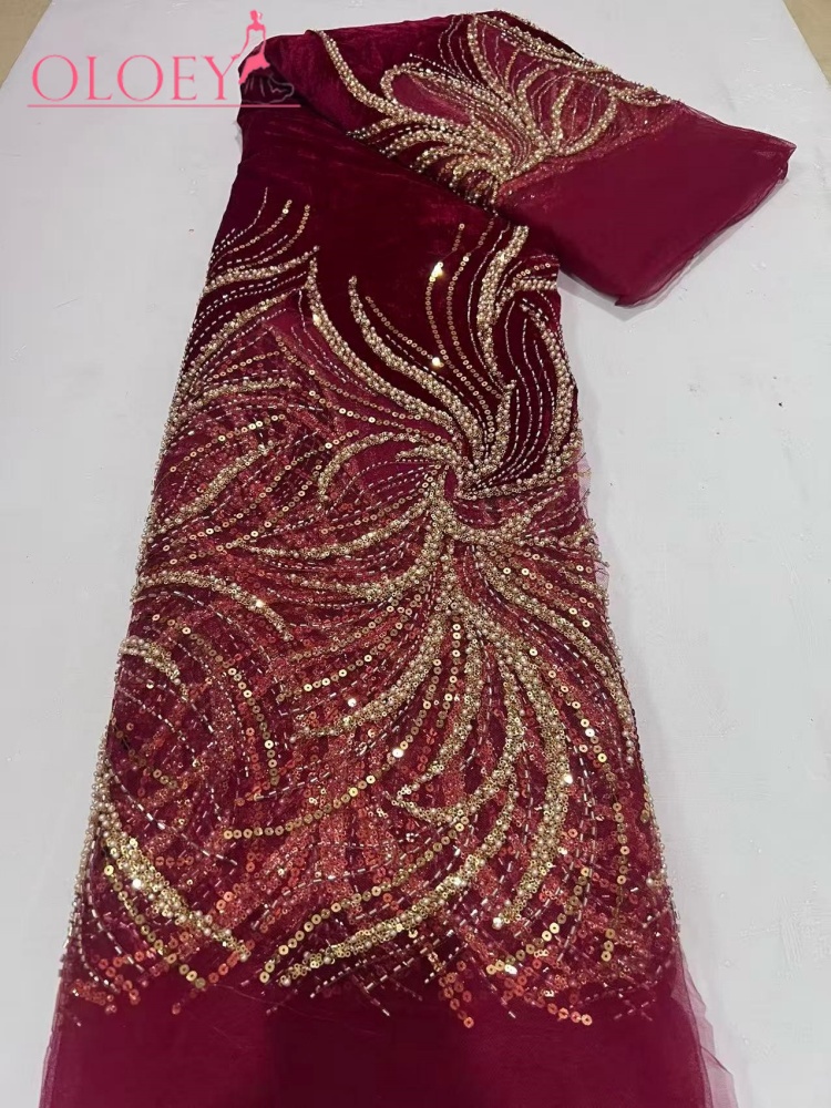 OLOEY ชุดแต่งงานสุดหรูสไตล์ใหม - Velvet Fabric Embroidery บทวิจารณ์และราคา