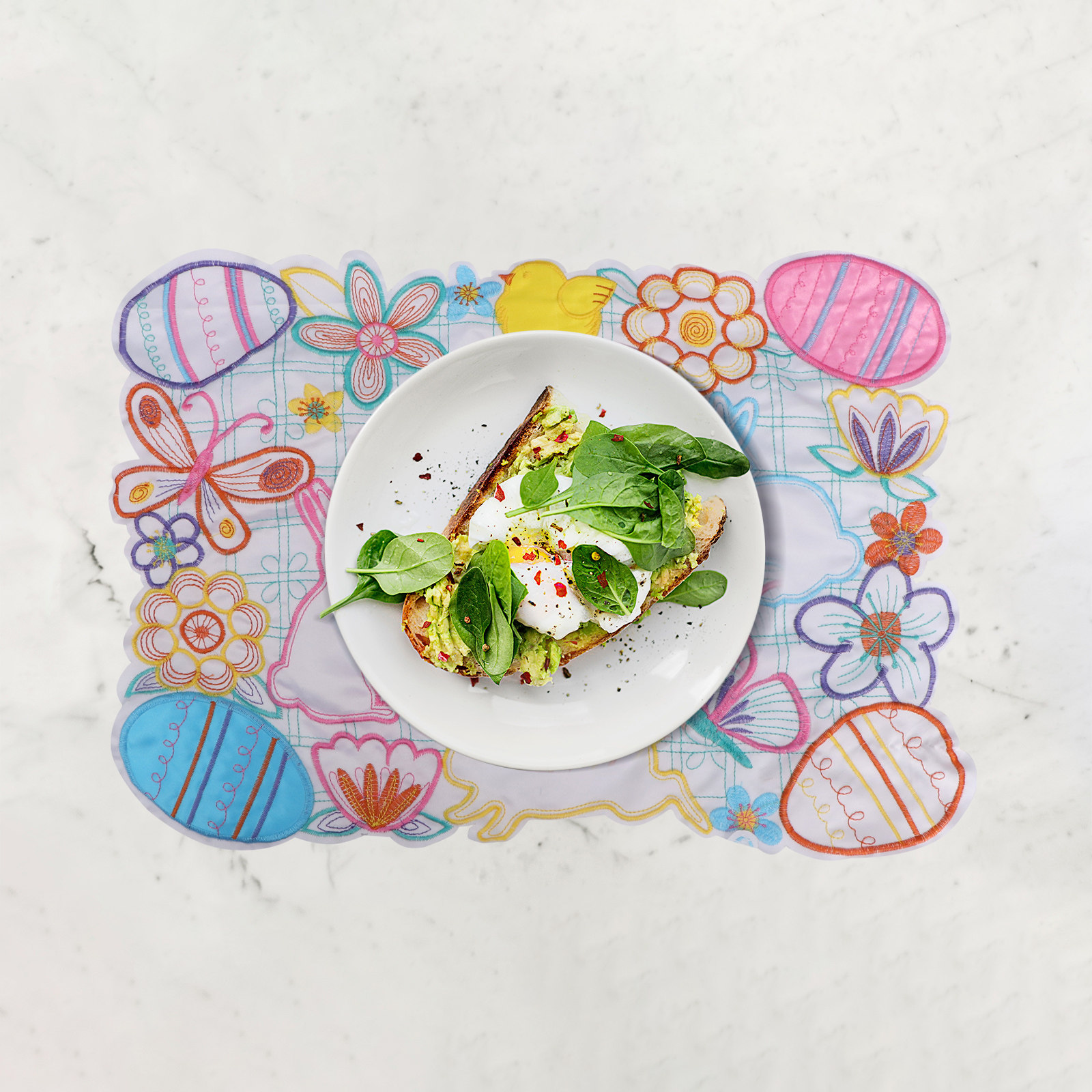 แผ่นรองจานรูปไข่อีสเตอร์ลายกระ - Embroidery Egg บทวิจารณ์และราคา