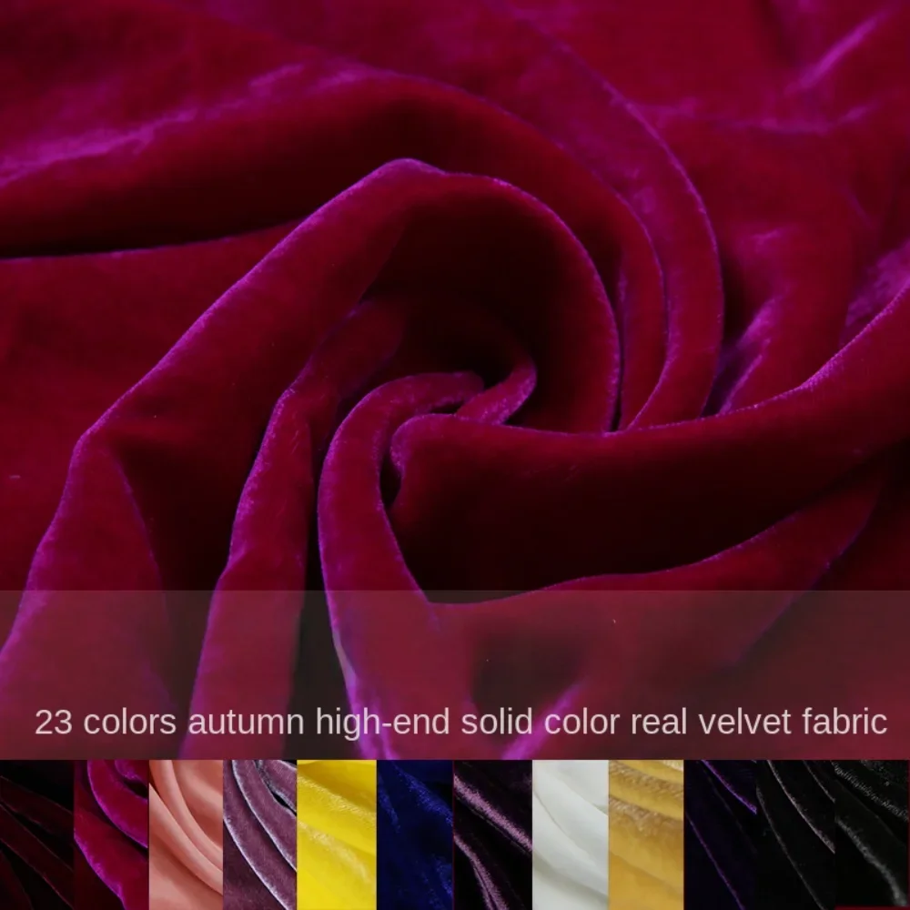 1/3/5Mผ้ากํามะหยี่จริงผ้าไหมหม - Velvet Fabric Embroidery บทวิจารณ์และราคา